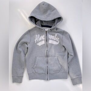 Abercrombie kids Boys' Gray Full-zip Hoodie Size XL 13/14